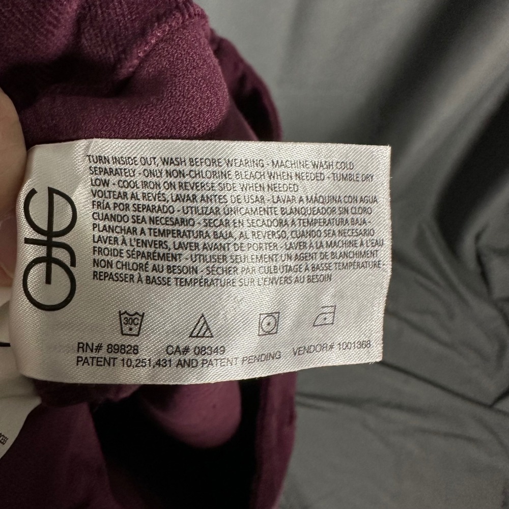 NWT Code Bleu Stretch Corduroy High Waist Wide Leg Crop Pants 16 Burgundy Maroon - Picture 9 of 9